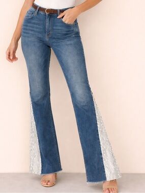 Pilcro Sequin Side Panel Bootcut Jeans Size 27 Anthropologie